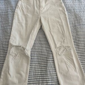 A&F ankle straight high rise jean